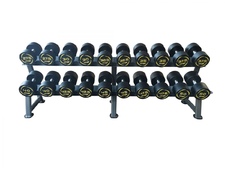 FTX-413.1 Комплект полиуретановых гантелей 27,5-50кг (10пар) со стойкой