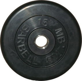 ДИСК "BARBELL" 10 КГ ОБРЕЗИН. ЧЕРНЫЙ диам.26мм, 31мм, 51мм