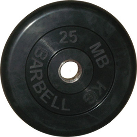 ДИСК "BARBELL" 20 КГ ОБРЕЗИН. ЧЕРНЫЙ диам.25мм, 31мм, 51мм