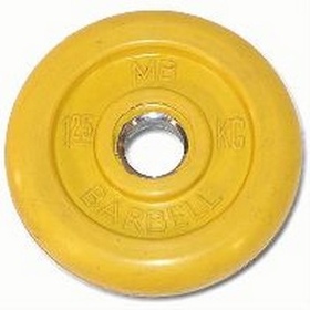 ДИСК "BARBELL" 1.25 КГ ОБРЕЗИН. ЦВЕТНОЙ диам.26мм, 31мм, 51мм