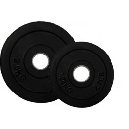 Диск для штанги каучуковый, черный, PROFI-FIT D-51, 20 кг